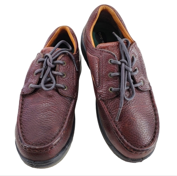 Florsheim Steel Toe Shoes Mens 7 D Womens 9 M Brown Leather Work Safety Oxford - Picture 2 of 16